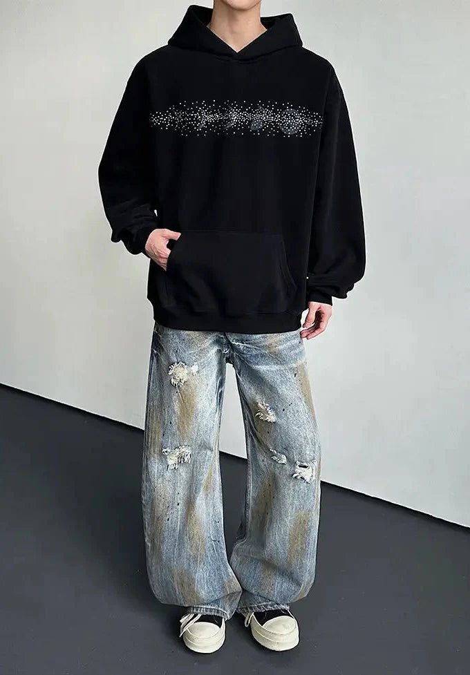 Chic Dark Crystal Heat-Melt Sweatshirt