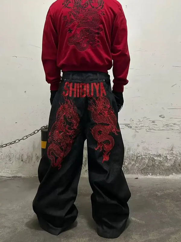 Dark Stitched Western Style Urban Beat Denim