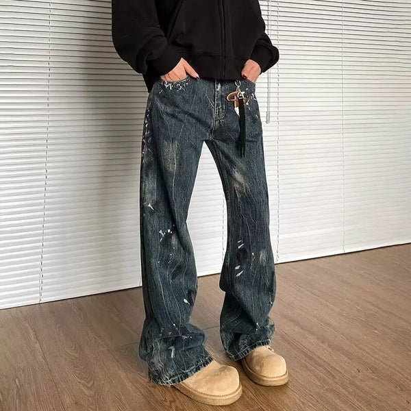 Y2K Yıkanmış Jean Pantolon, önden görünüm — Navra Wear
