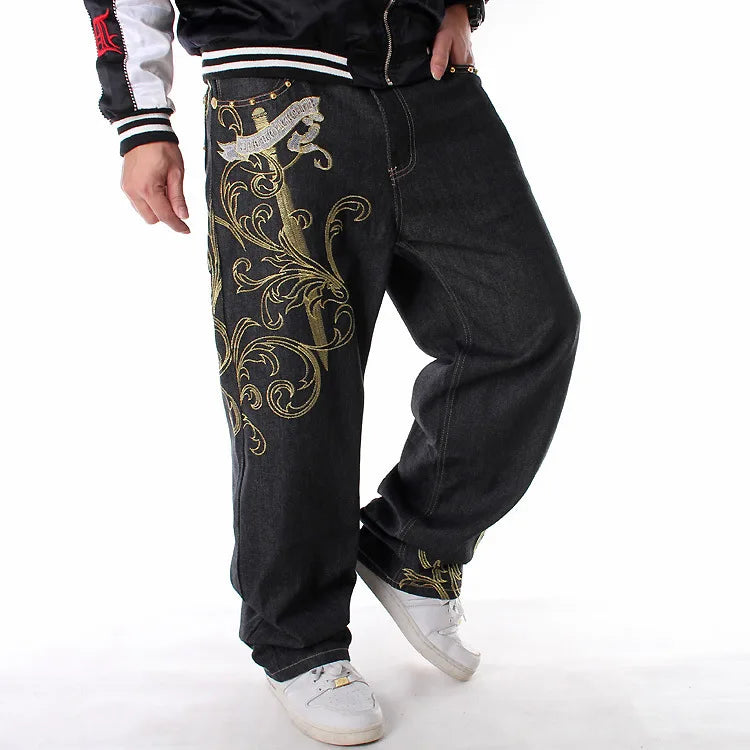Stitched Spliced Classic Fit Denim