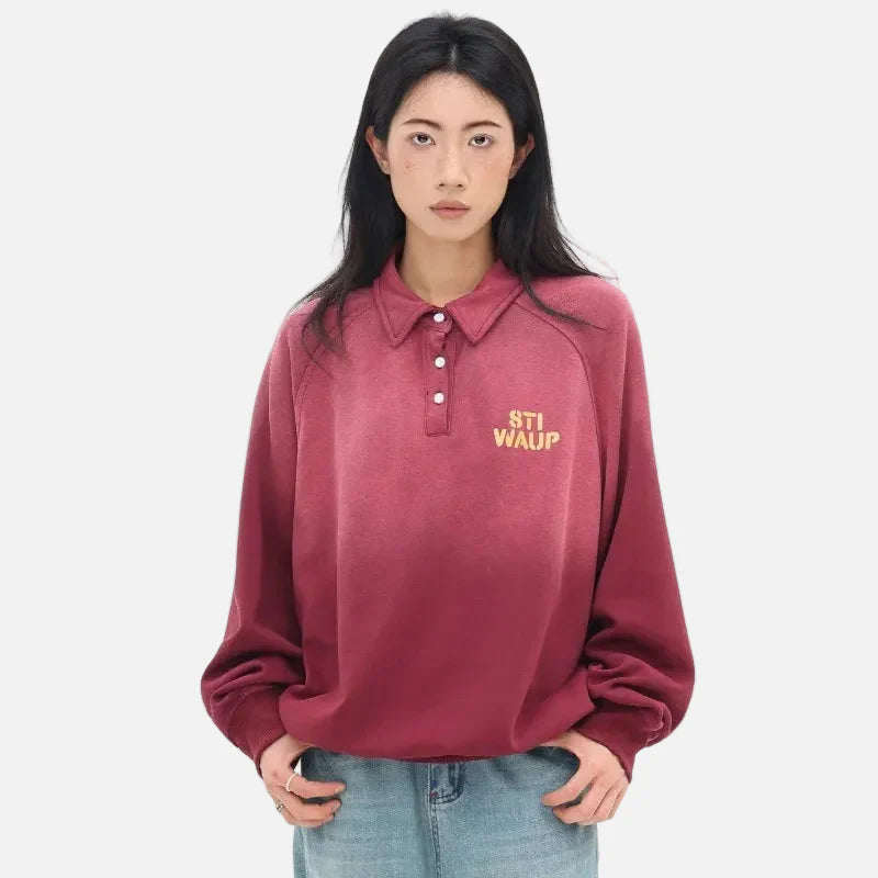 Red Script Comfortable Sweatshirt