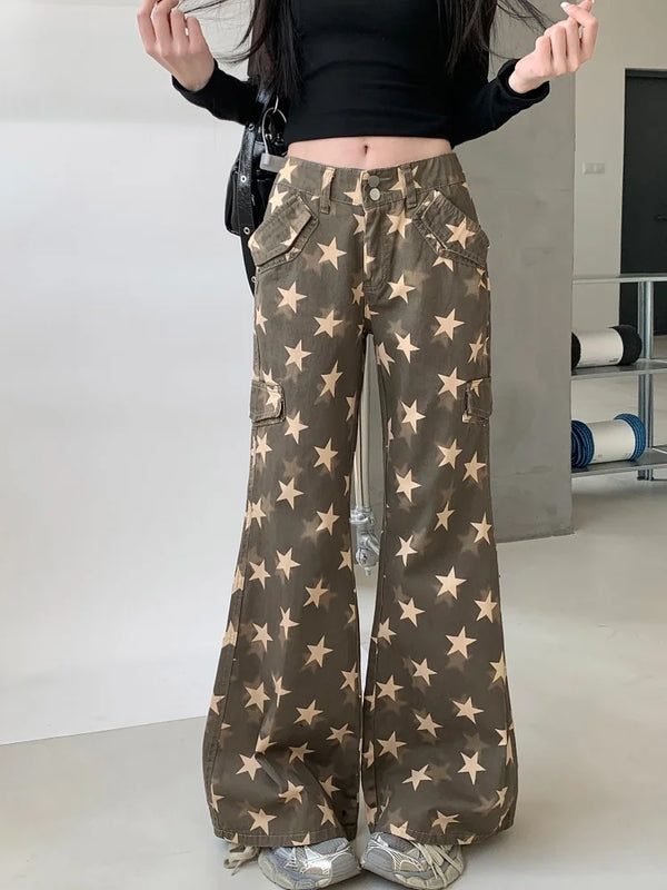2000s Stellar Printed Cyber Slim Denim
