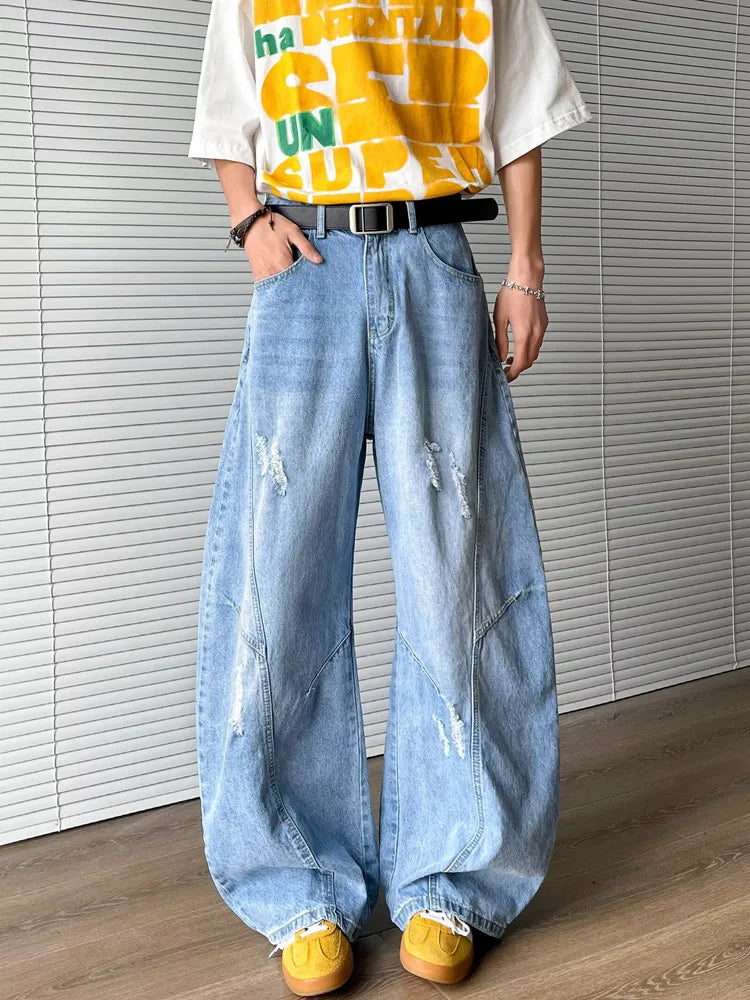 Work & Play Torn Blue Relaxed Stacked Denim
