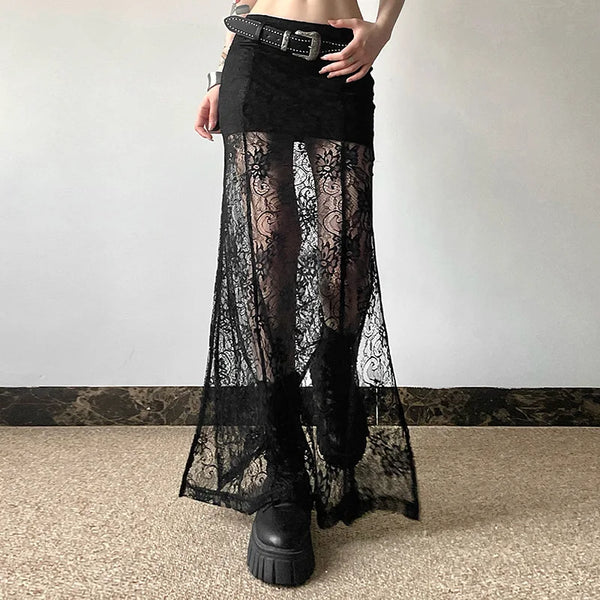 Gothic Lace Long Skirt