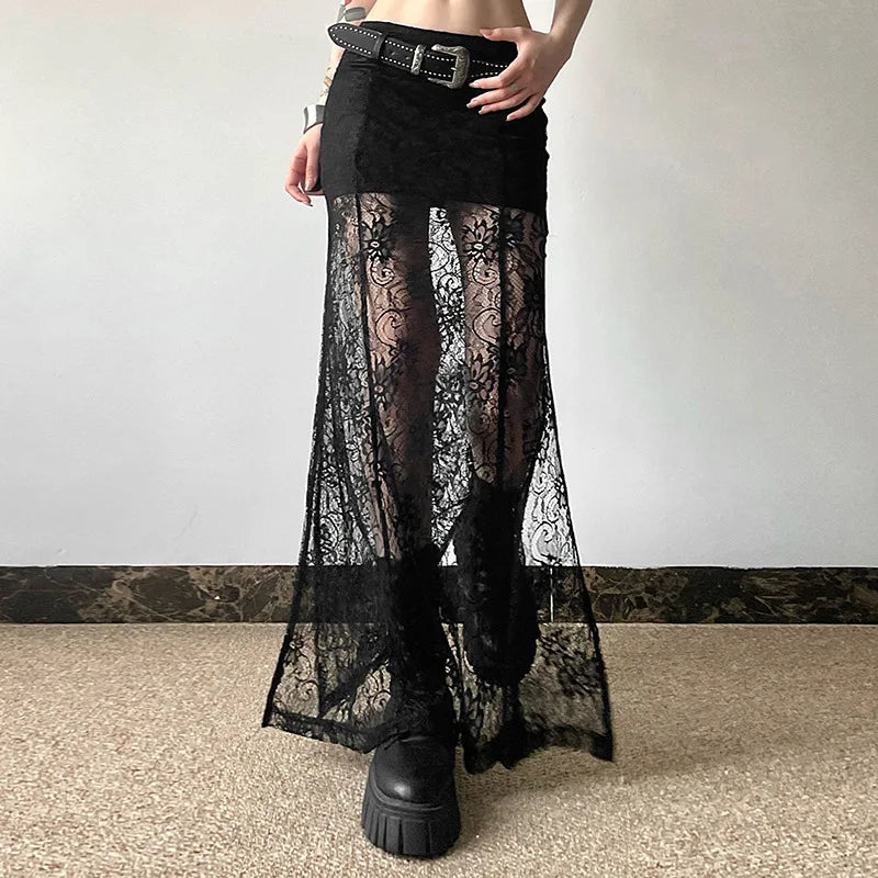 Gotik Baskılı Etek, önden görünüm — Navra Wear