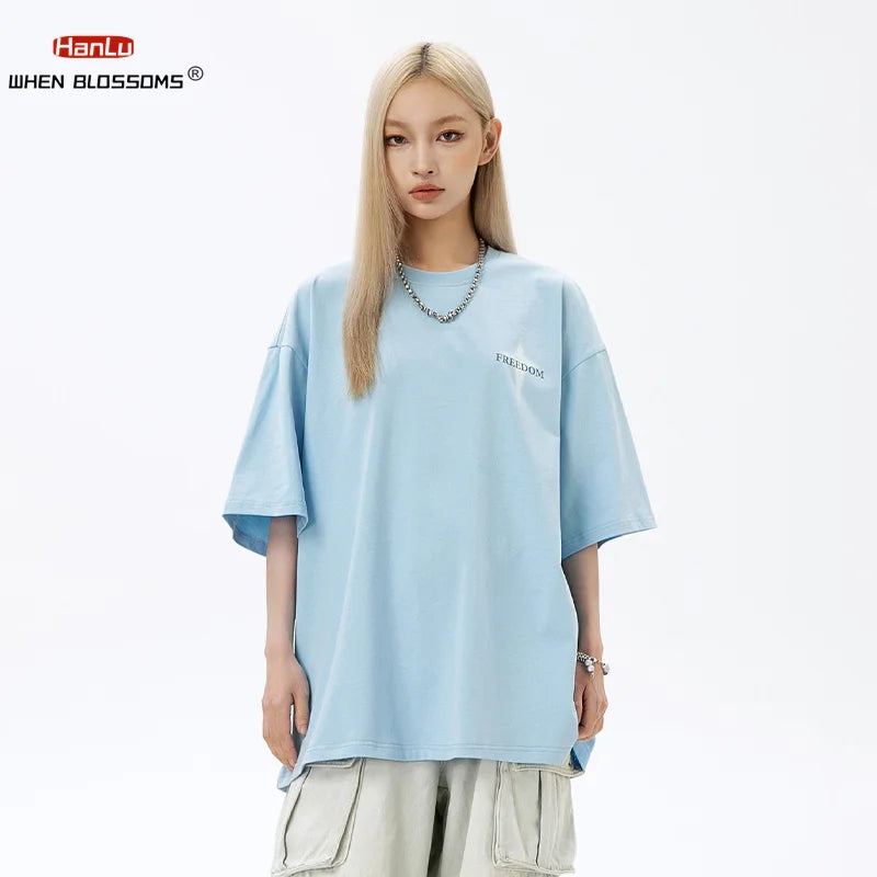 Y2K Hip-Hop Baskılı Oversize Tişört, önden görünüm — Navra Wear