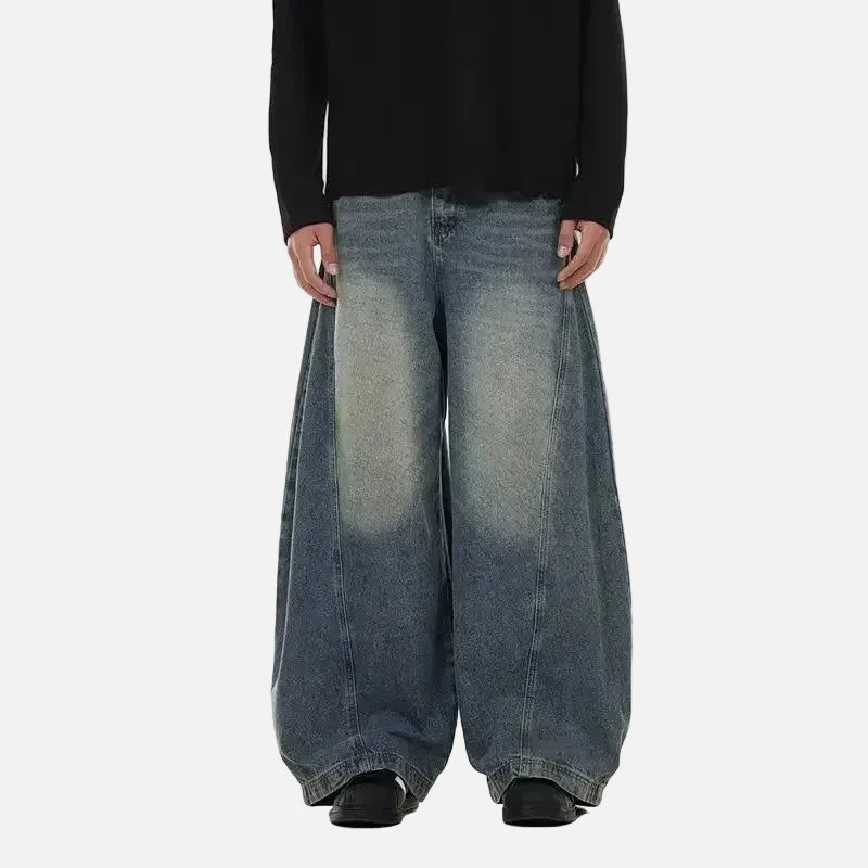 Y2K Baggy Jean Pantolon, önden görünüm — Navra Wear