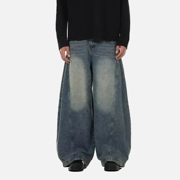 Y2K Baggy Jean Pantolon, önden görünüm — Navra Wear