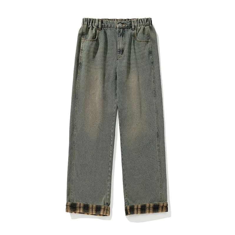 Plaid Faded Classic Denim