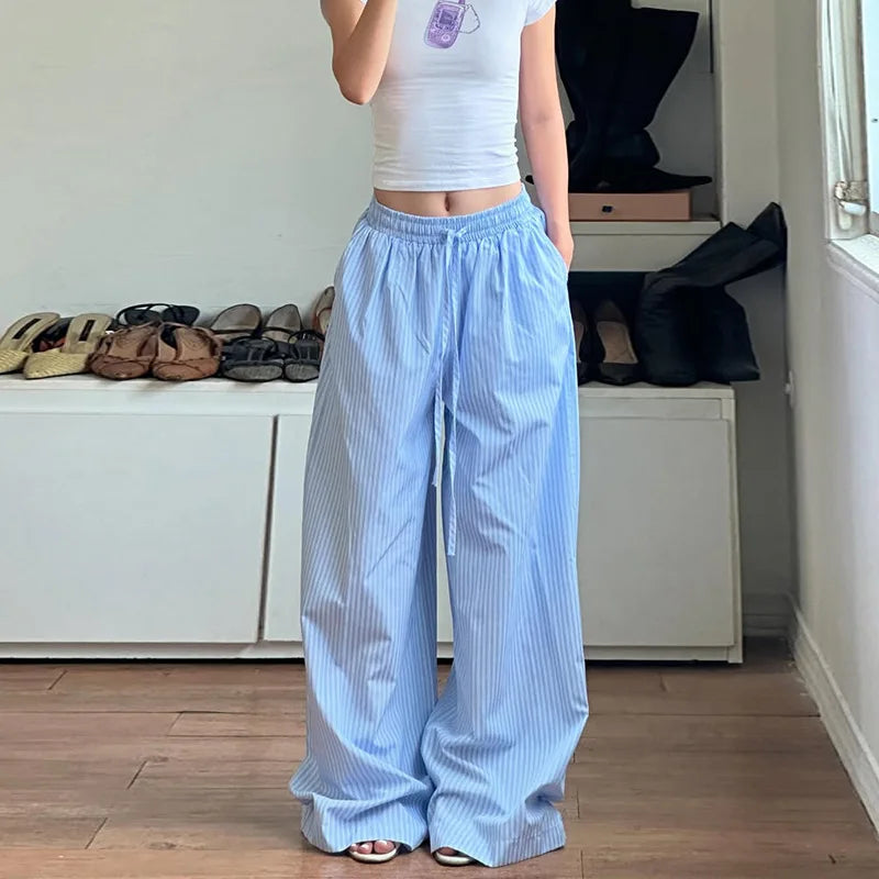 Bol Kesim Çizgili Jogger, önden görünüm — Navra Wear