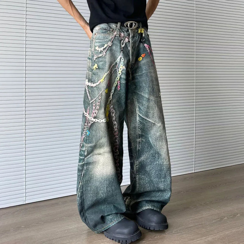 Durable Slim Fit Easy Cut Graphic Denim