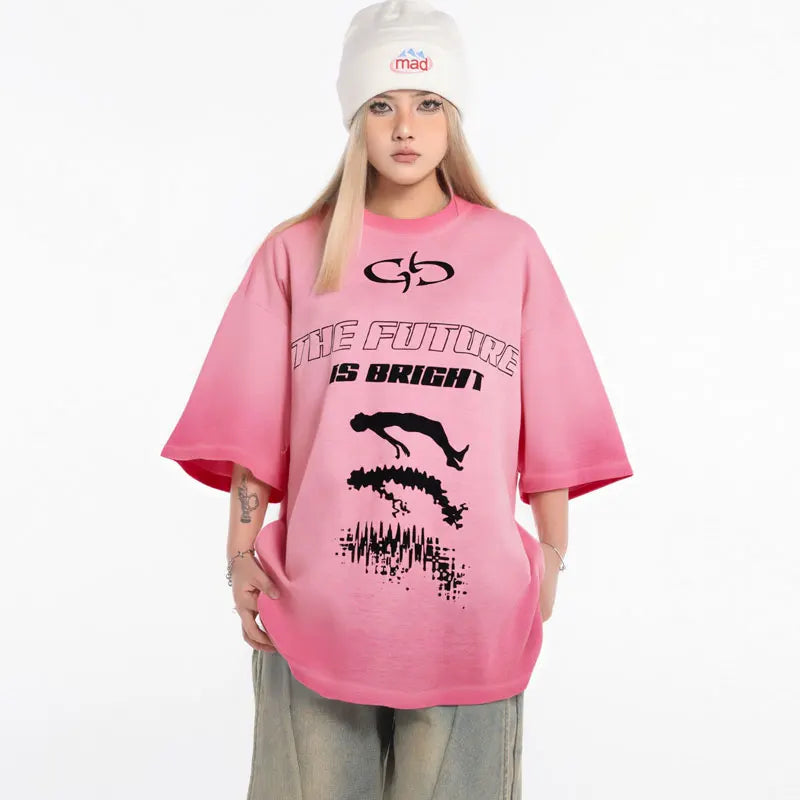 Punk Rock Baskılı Tişört, detay görünüm — Navra Wear