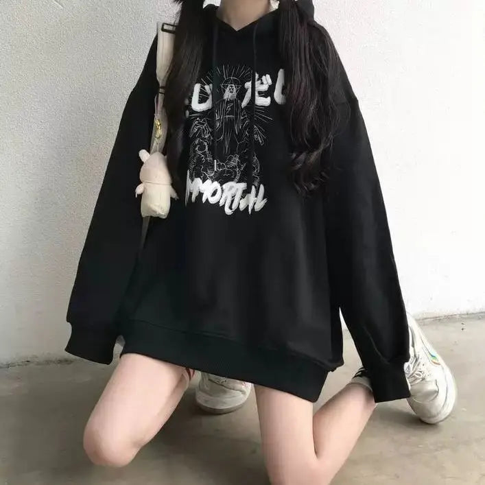 Women Sweet Velvet Thickened Relaxed Sweatshirt