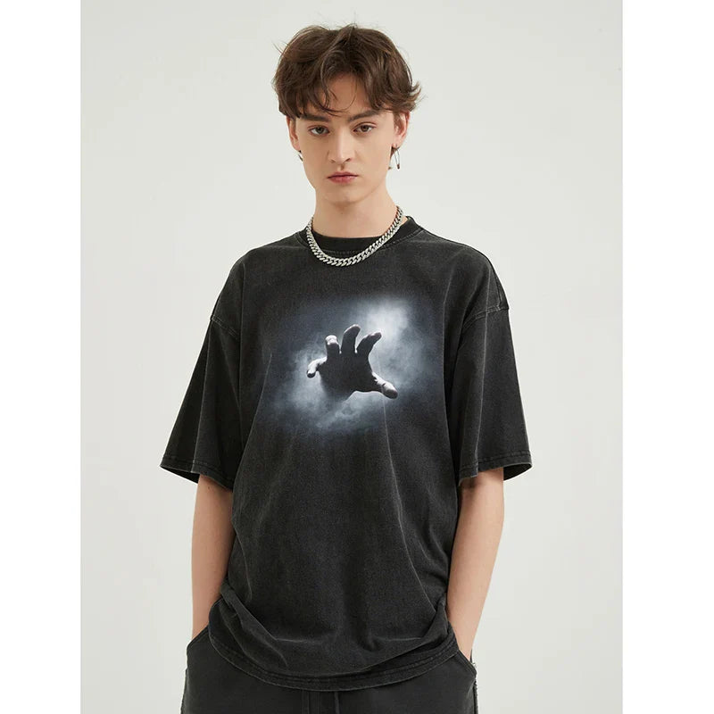 Oversized Archive Grasping Hand T-Shirt