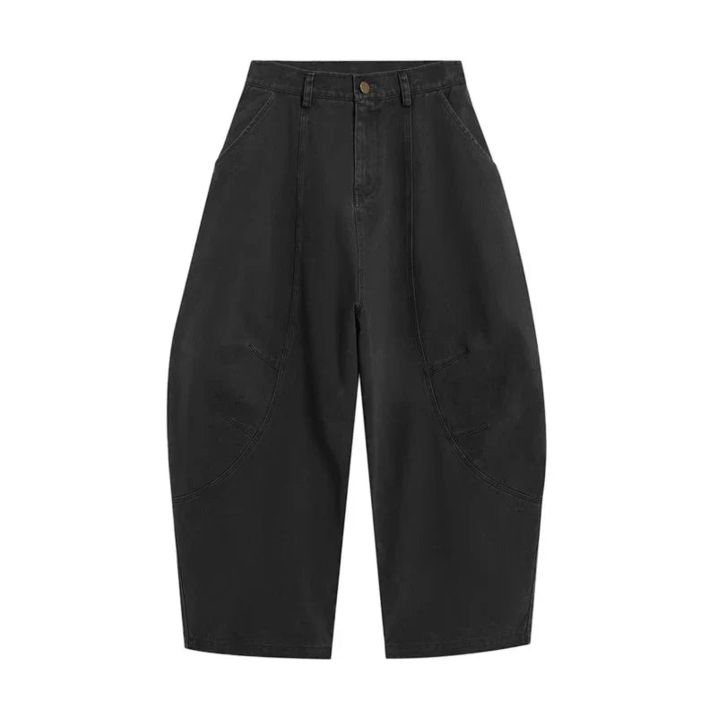 Reddachic Modern Bell Leg Barrel Denim