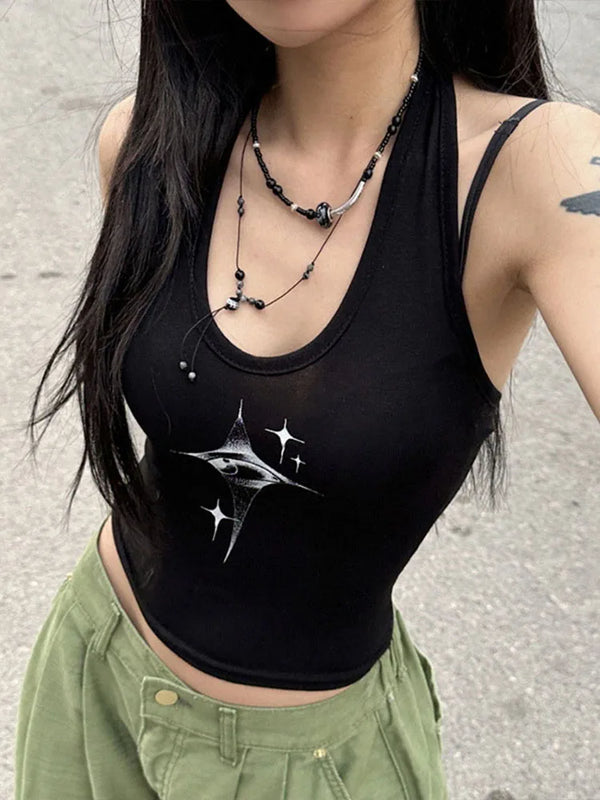 Turn-Of-Era Eye And Constellation Women's Crop Top alternatif görünüm