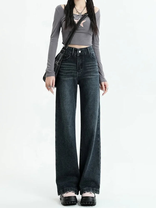 Heritage Black Relaxed High-Rise Slim Denim
