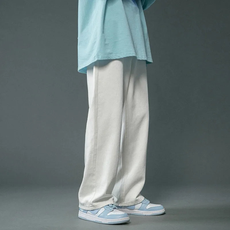 Oversized Relaxed Bell Leg White Denim