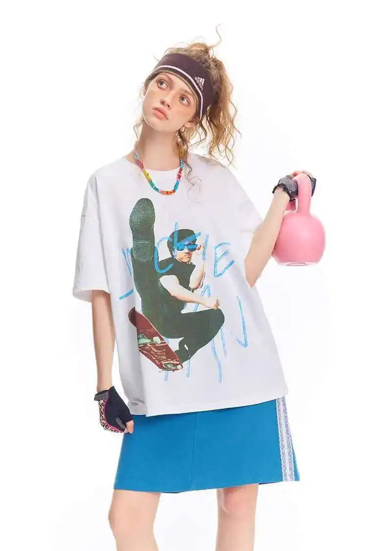 Sharp-Cut Chinese Gongfu Patterned Warm-Season T-Shirt