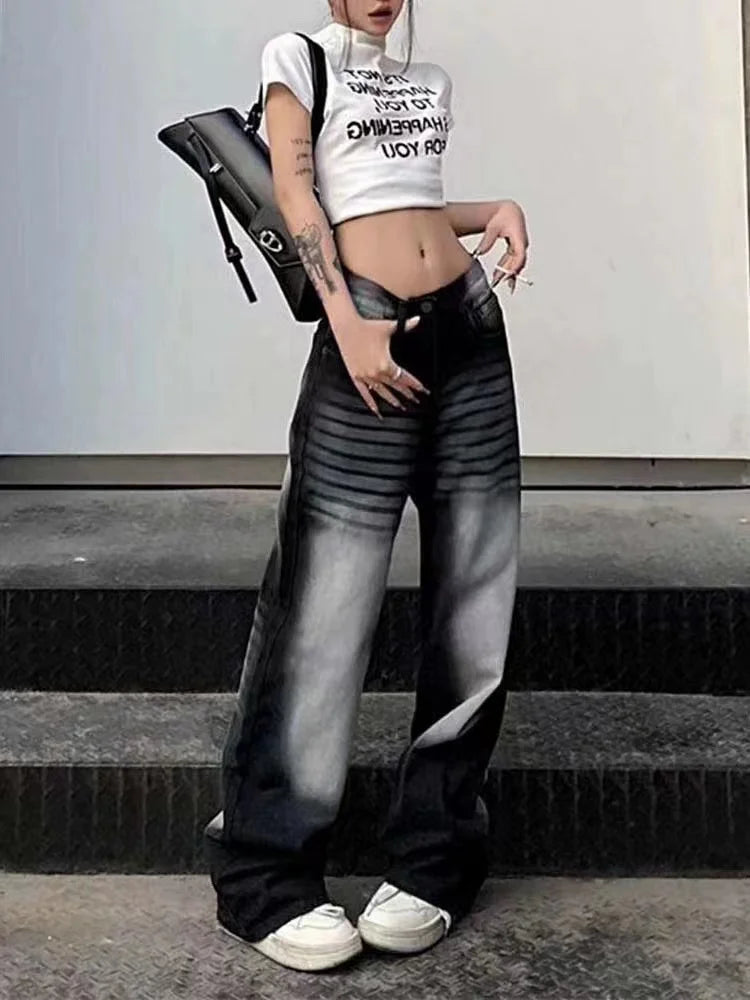 2000s Metro Western Style Oversized Bell Leg Denim