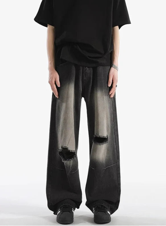 Versatile Metro High-Rise Torn Black Denim
