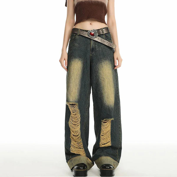 Summer Faded High-Rise Bell-Leg Denim