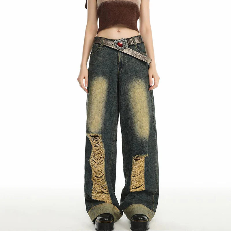 Summer Faded High-Rise Bell-Leg Denim