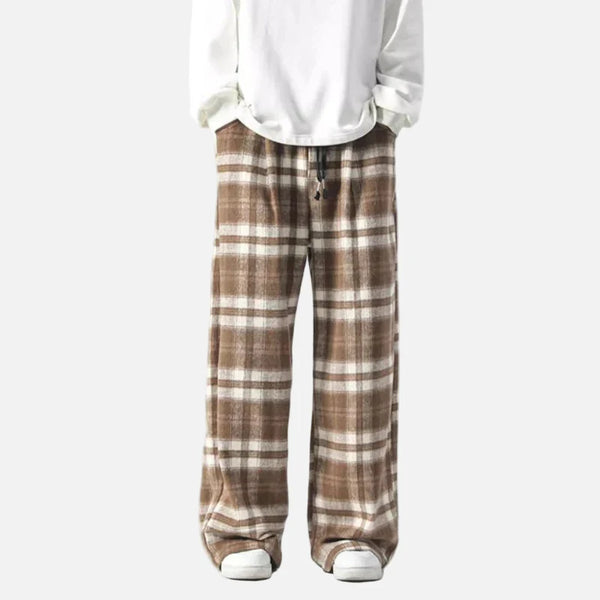 Düz Kesim Ekose Jogger, önden görünüm — Navra Wear