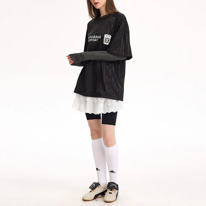 Back-In-Time Horizontal-Lines Short Sleeve Weekend T-Shirt