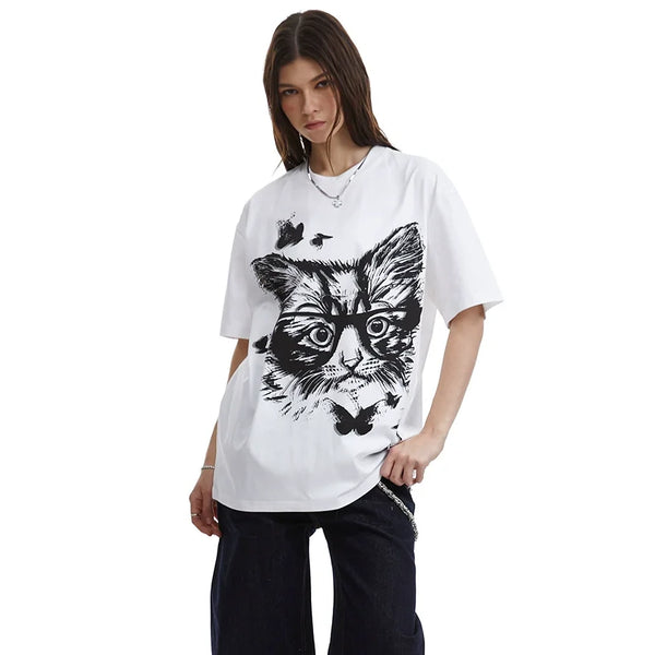 Millennium Chic Urban Sweet Pawed Print Cotton T-Shirt