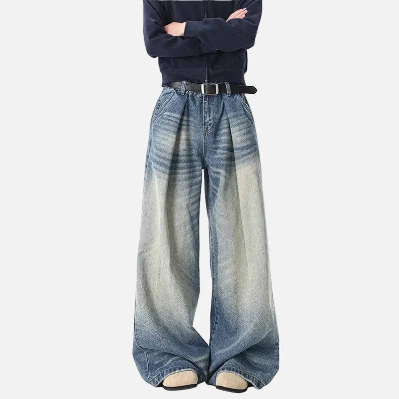 Metro Blue Rinse High-Rise Bell Leg Denim