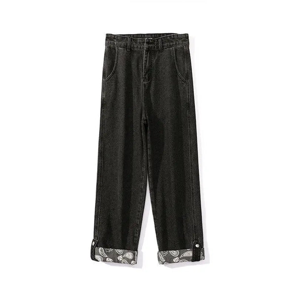 Metro High Street Mosaic Zipper Relaxed Denim