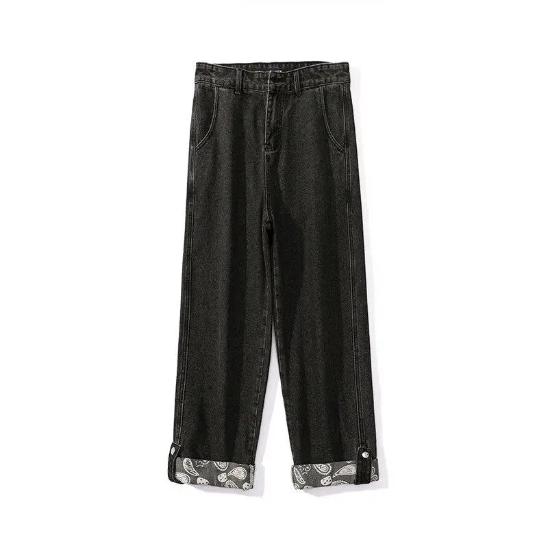 Metro High Street Mosaic Zipper Relaxed Denim
