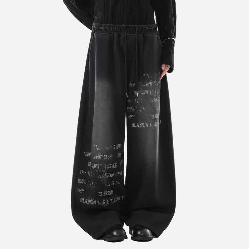 Harf Baskılı Beli Lastikli Jogger, önden görünüm — Navra Wear