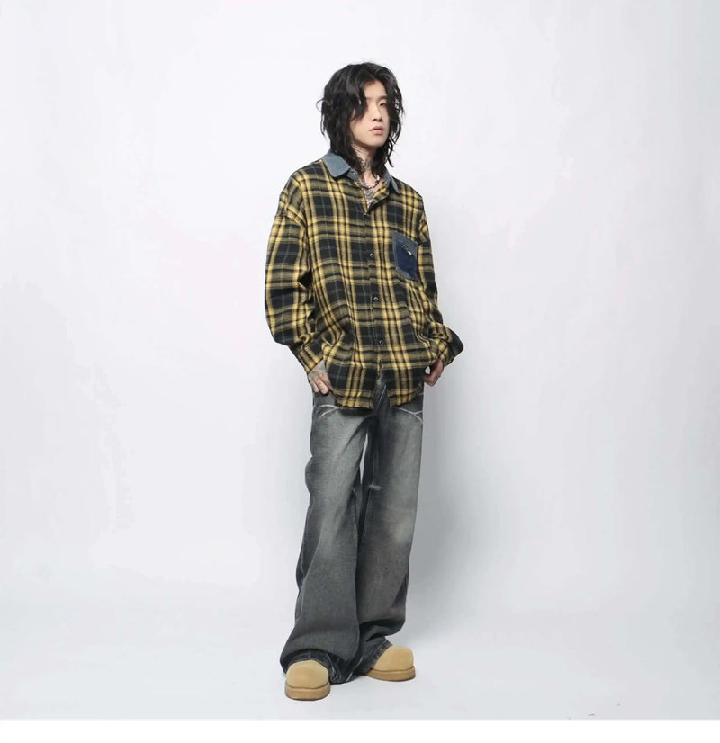Vintage Ekose Gömlek, önden görünüm — Navra Wear