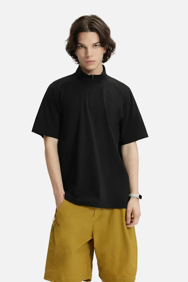 Zip Urban Collar High T-Shirt