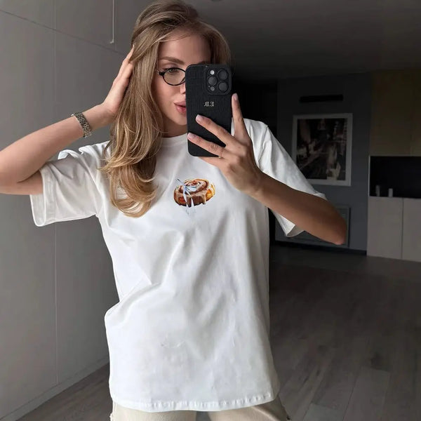 High Quality Illustrated Turn-Of-Era Breezy-Cut T-Shirt