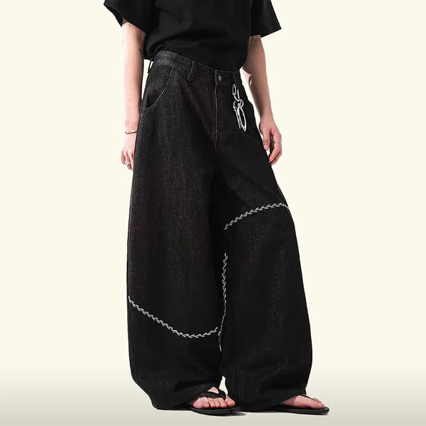 Western Style Classic Easy Cut Stitched Denim