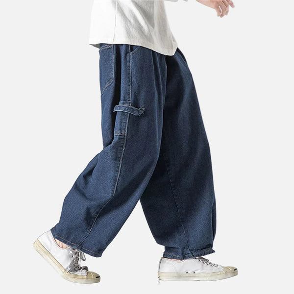 Metro Relaxed Denim Bell Leg Utility Denim