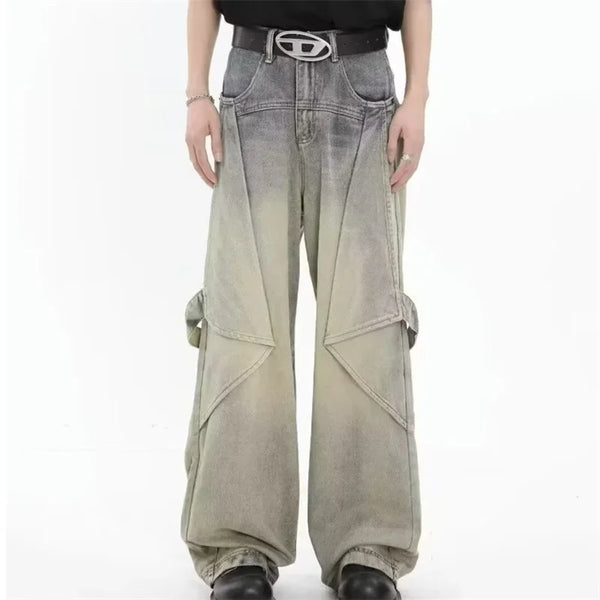 Metro Comfort Faded Bell Leg Utility Denim