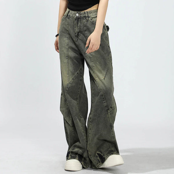 Urban Mosaic Bell-Leg Denim