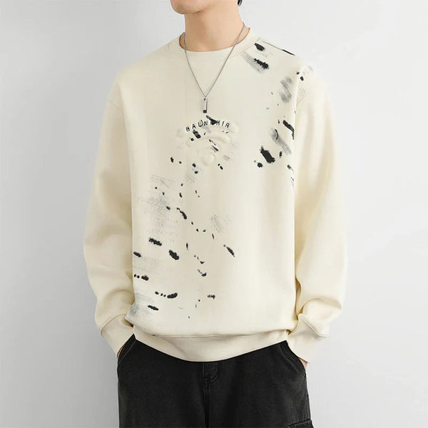 Splatter Art Graphic Sweatshirt