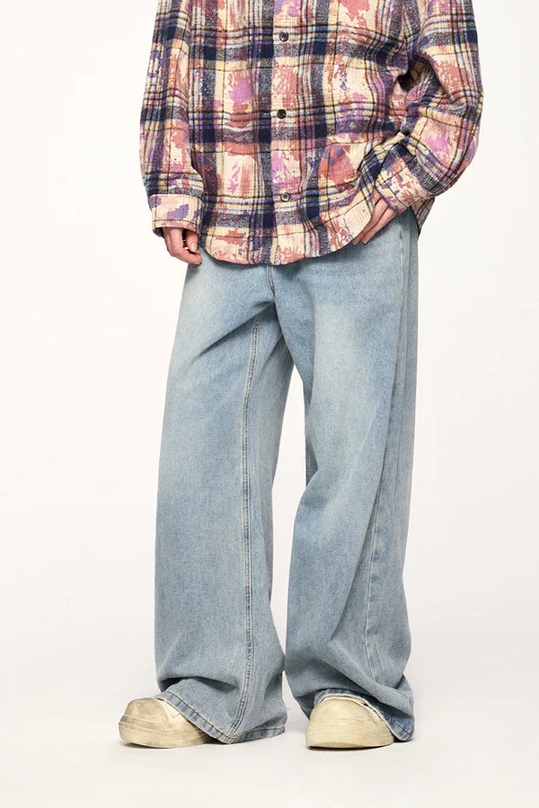 Easy Cut Blue Bell-Leg Denim