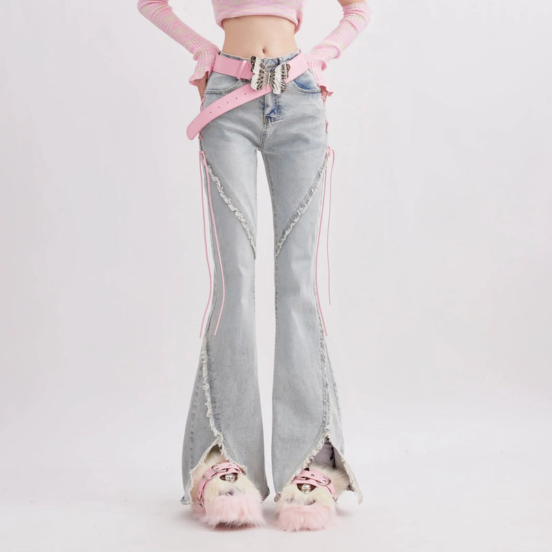 2000s Tie-Up Bell Denim