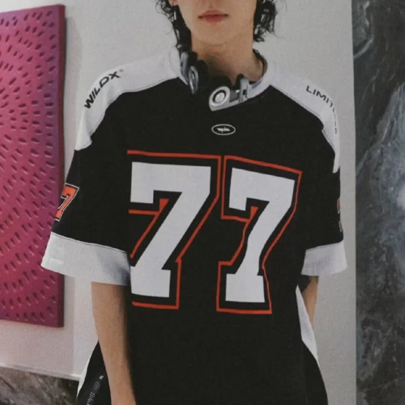 Contrast Freedom-State Style Sport Jersey T-Shirt