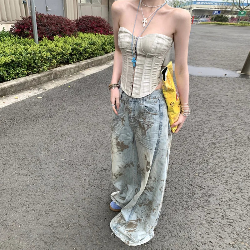 Benuynffy High Street Bell Leg Denim
