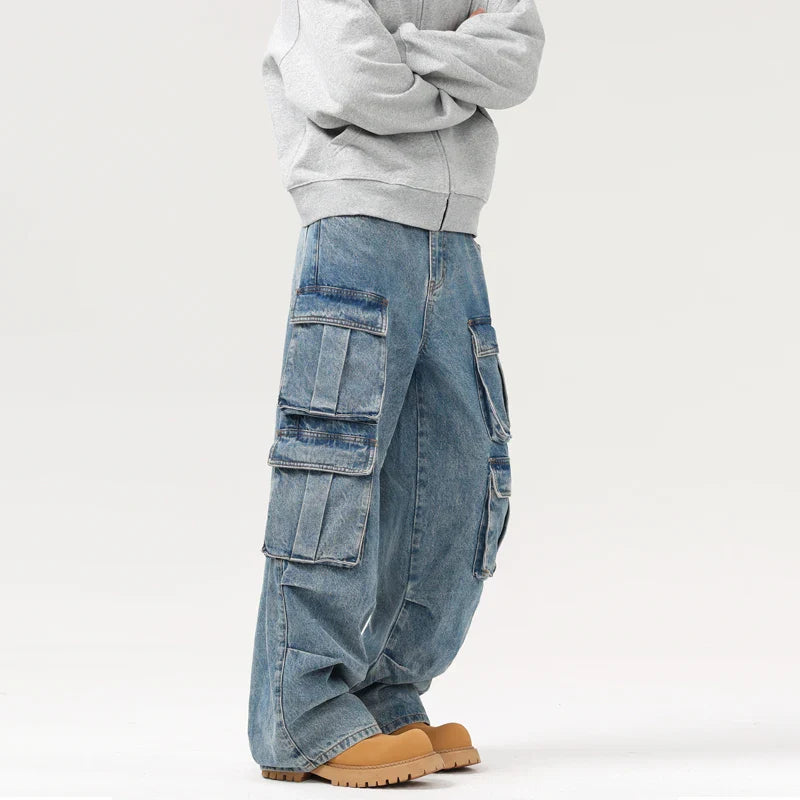 2000s Modern Easy Relaxed Utility Tooling Denim