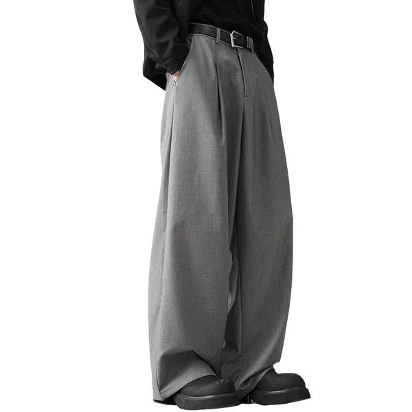 Smoke Pleat Suit Wide-Leg
