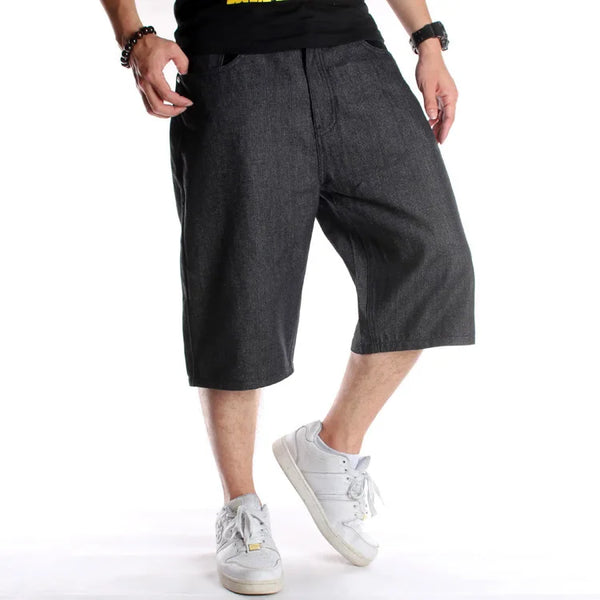 Silk Noir Street Denim Shorts