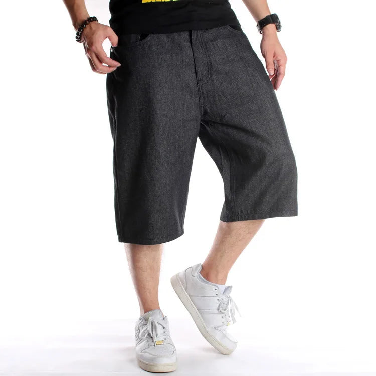 Silk Noir Street Denim Shorts
